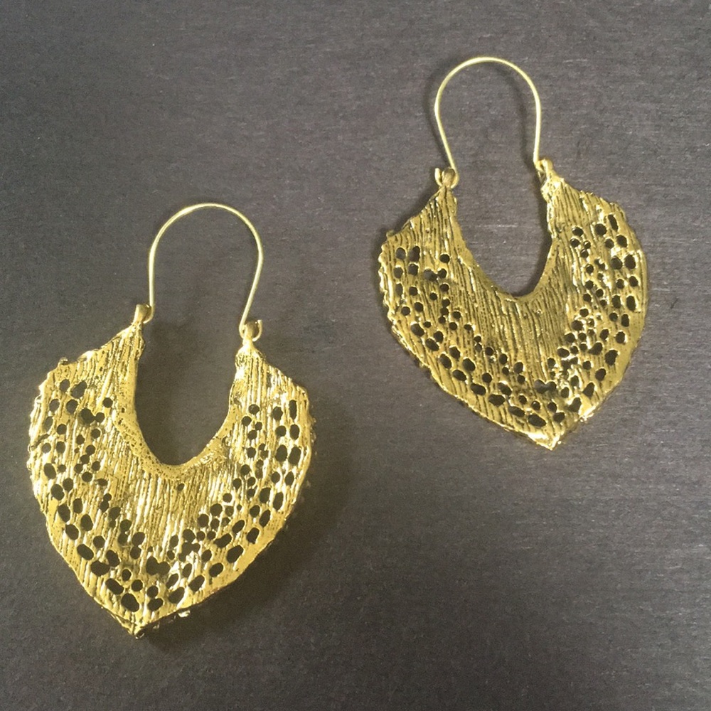 ❤️gorgeous gold vintage boho mandala drop earring - Picture 8 of 8